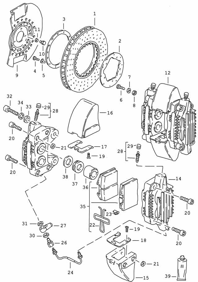 Front Brake Discs, Calipers, Rotors & Pads ('78-'89 Turbo)...