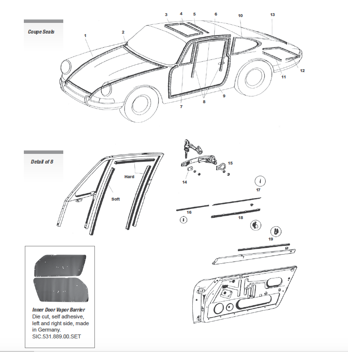 Coupe Body Seals