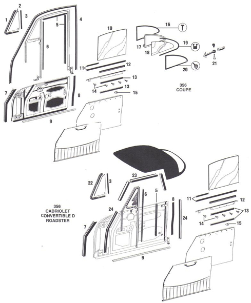 Door, Side and Quarter—Glass, Seals and Trim