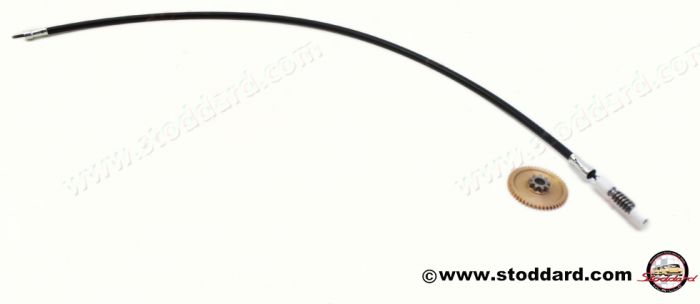 993-561-921-03 Cabrio Convertible Drivers Side Shaft with Gear for 911  1984-89, 964 1989-94 and 993 1994-98