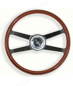 901-347-082-01 Steering Wheel, Mahagony Wood VDM 420mm for 911 912 1965-1973 and 914 