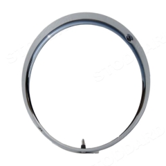 911-631-933-00 Chrome Headlight Rim Fits 911 912 1965-67and 1974-1986 911 912 With Euro-Specification H4 Assemblies.