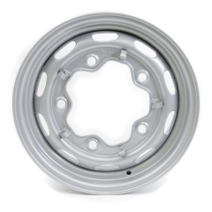 NLA-361-010-10 15x4.5-inch Drum Brake Wheel, Offset ET25 Silver Finish. Fits 356 356A 356B