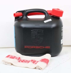 PCG-800-703-01 Porsche 5 Liter Utility Jug Container, With Porsche Shop Towel   