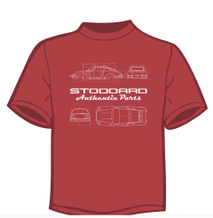 TIG-911-00 Stoddard Authentic Parts T-Shirt. 911 Design in Red. Click To Choose Size! 