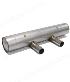 SIC-251-053-SPT Sport Muffler, Stainless Steel for 914 1.7 and 1.8, Twin Outlets