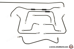 SIC-355-600-12 Precision Pre-Bent PFV (Green) Coated Brake Line 9-piece Kit for 911 912 1964-1967