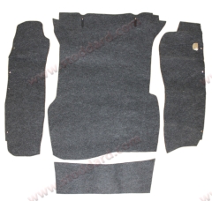 SIC-551-991-65 Front Trunk Mat Set, Charcoal Perlon, Fits 911 912 1969 cars with straps instead of snaps