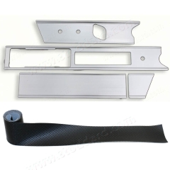 SIC-552-013-00 Aluminum Dashboard Trim Set. Includes Black Basketweave Vinyl. Fits 911 912 1969-1971