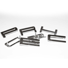 SIC-559-301-23 Porsche Block Letter Emblem Set, Cast Metal, Silver Finish, For 911 912 (1967-71) and 914