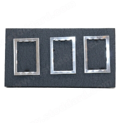 SIC-613-635-20 Power Window Switch Bezels (3) Stainless Steel 