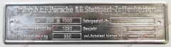 000-701-101-04 Chassis Identification Plate For 356 B 1600  Heizeinrichtung  (Heating Device) Type Is  Blank  