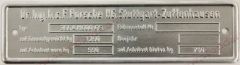 000-701-101-09 Chassis Identification Tag 356A 1600GS  
