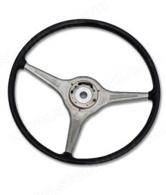 644-347-801-06 Steering Wheel for 356B T6, 356C, 420mm, Black Plastic, New Concours Quality  