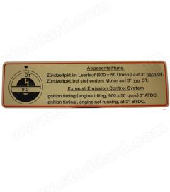 901-006-509-00-R Timing Decal with Red Border for 912 1965-1968 