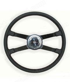 901-347-081-10 Steering Wheel, Leather Wrapped VDM 400mm for 911 912 1965-1973 and 914  