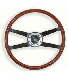 901-347-082-10 Steering Wheel, Mahagony Wood VDM 400mm for 911 912 1965-1973 and 914 