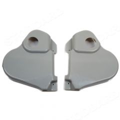 901-521-915-00-600-SET Seat Recliner Mechanism Cover Set, Gray for Driver's Seat, Fits 356C and 911 912 1965-1967.