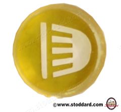 901-552-831-00 Fog Light Switch Cap, Yellow. For 911 912 1969-1973  
