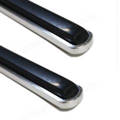 901-559-105-52-SET Side Rocker Deco Aluminum Strip and Rubber Insert Pair for 1967 911S 90155910552