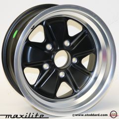 911-361-020-22-8SB Maxilite Fuchs Style Wheel 15 x 8-inch 10.6mm Offset Satin Machined Lip with Black Center