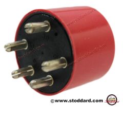 911-615-108-02 5-Pin Multi-function Relay, Round Red, Fits 911 1965-89 930 