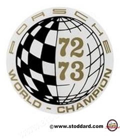 911-701-103-24 Window Decal 72 73 World Champion. 