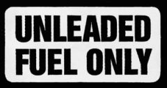 911-701-251-01 Black Letters "Unleaded Fuel Only" Decal  