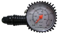 911-722-201-02 Dial-Style Tire Gauge from Porsche with leather pouch  