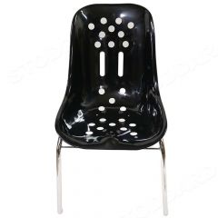 9902500100 Speedster Design Conference Chair, Black, with Chrome Legs