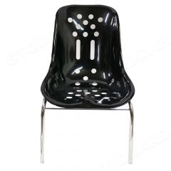 9902501100 Speedster Design Reclined Chair Black with Chrome Legs