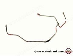 NLA-108-055-03 Fuel Line from Late Pump to Solex Carburetor for Cars with Solex 40PII Carburetors. Slip Fitting at Pump  61610805503 69510805503  