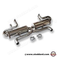 NLA-111-010-05-SS Stoddard Stainless Steel Sport Exhaust System for 356 or 912.  Multiple Tip Options Available  