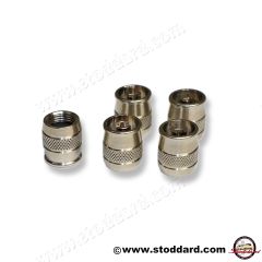 NLA-361-202-20 Valve Stem Caps With Schrader Core Tool Built In. Set of Five.  Fits All Schrader Valve Stems.  64436120220  