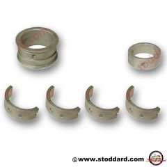 NLA-100-138-75 Main Bearing Set, Steel, for 356C and 912 55mm crank. First .25mm case/Second .50mm inside crank.  61610013875  