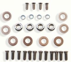 NLA-521-015-00 Seat Recliner Hardware Set with Correctly Chromed and Polished Screws, Washers and Fiber Spacers. 1 Kit required per car, Fits 356A 356B   