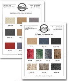 NLA-551-002-00 Carpet Cloth Material Sample Card for 356 and 911 912