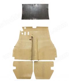 NLA-551-101-00-400 Complete Tan Rubber Floor Mat Setfor 356A.Includes all interior mats and front trunk mat 