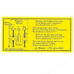 NLA-701-006-00 Early Regulator Cover Decal. Fits 356 1954-1958  64470100600  