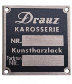 NLA-701-104-00 Chassis and Paint Badge for Drauz Built Convertible D and Roadster  64470110400  