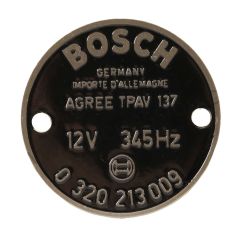 NLA-701-637-10 345Hz Horn Data Plate