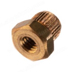 NLA-741-501-03 Knurled Brass Nut For Instrument Gauges, For Oil Pressure and Temperature. Fits 356B T5 through Early 911  64474150103  