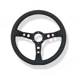 PCG-347-084-10 Porsche MOMO Sports Steering Wheel, Black Stitching  