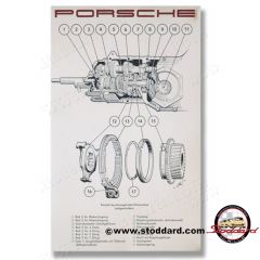 PCG-356-741-00 Cut-Away Poster Diagram of 356A 519 Transmission In German.  