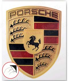 996-559-211-90 Porsche Crest Decal 2 x 2.5 as fitted to Factory Race Cars  