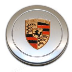 PCG-901-038-20 Hub Center Cap with Full Color Painted Porsche Crest, Ring Mount, 71mm   