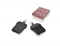 PCG-930-100-10 Pinstriped Key Pouch with Embossed Porsche Crest  
