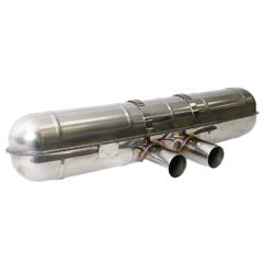 SCA-911-A32-C SCART Sport Muffler Super Sound With Twin Outlets (GT3 Style) for 911 1965-1973. 2 in, 2 out.