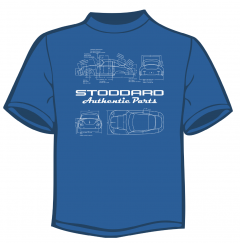 TIG-356-00 Stoddard Authentic Parts T-Shirt, 356 Design in Royal Blue. Click To Choose Size! 