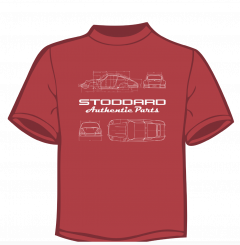 TIG-911-00 Stoddard Authentic Parts T-Shirt. 911 Design in Red. Click To Choose Size! 